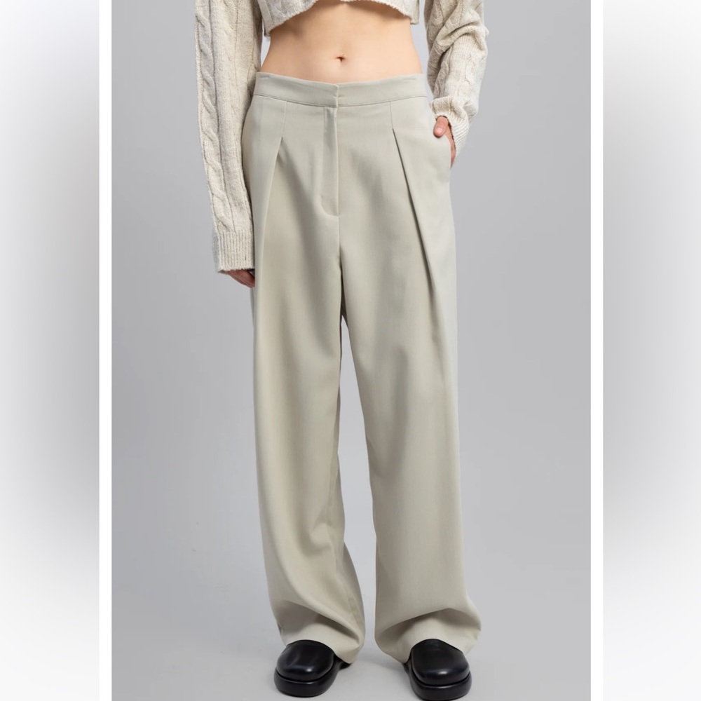 The Frankie Shop LORI WIDE PANTS - GREY Relaxed Trouser size small -